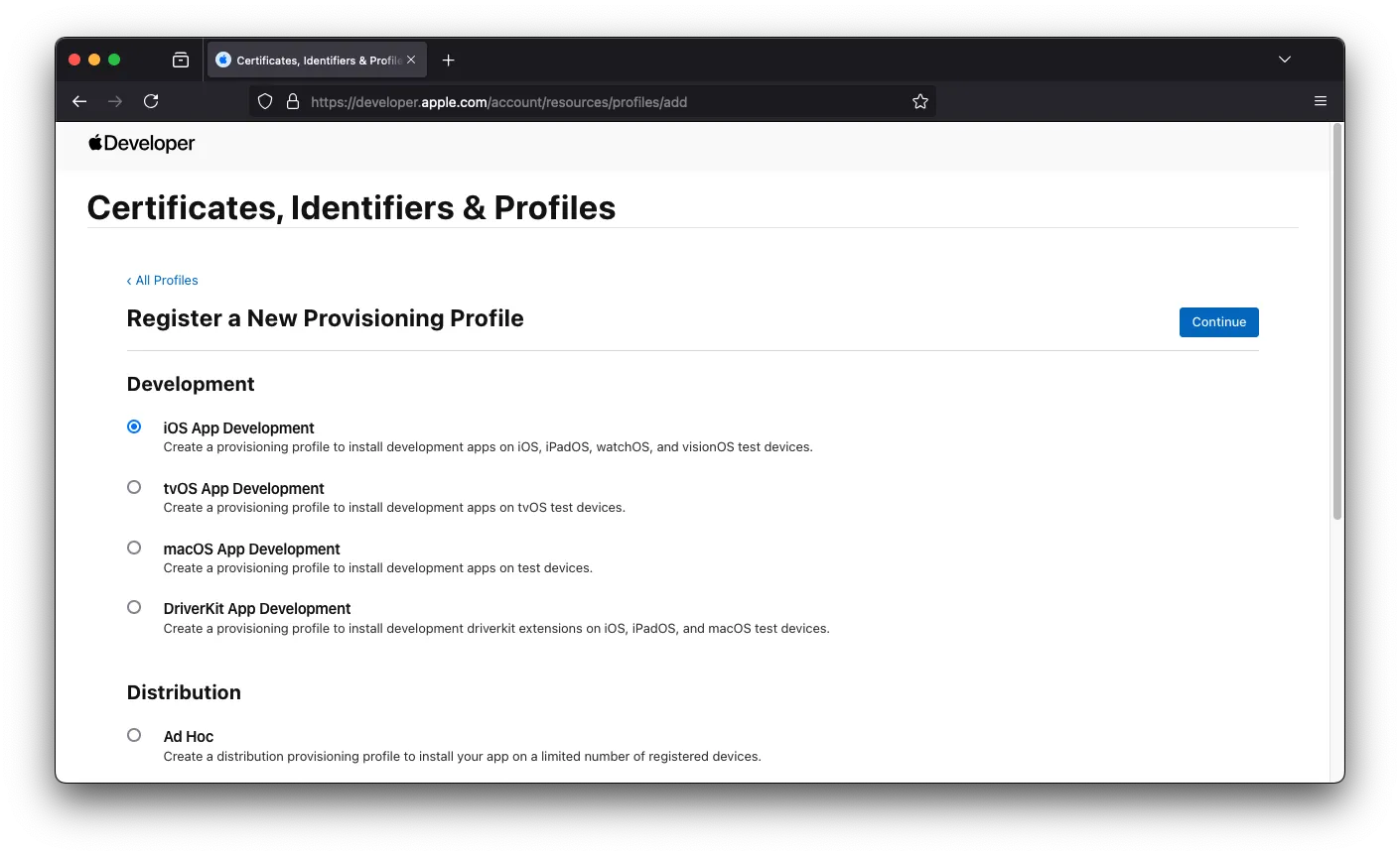 provisioning profile 1