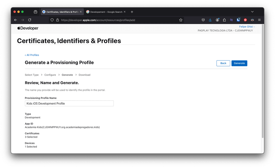 provisioning profile 5